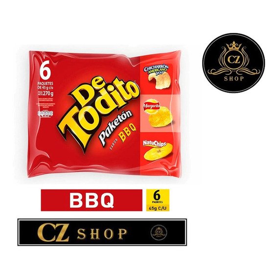 Detodito Bbq 45gr C/u X 6 Und