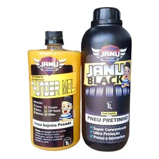 Detergente Automotivo Janu + Pneu Pretinho Janu Black 1l