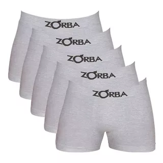 Kit 10 Cuecas Boxer Zorba Algodão Cinza Sem Costura 781