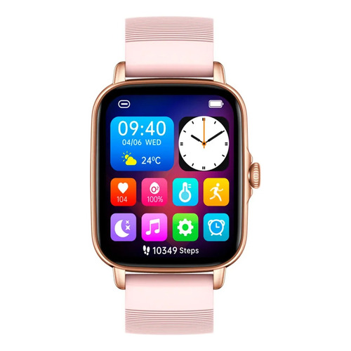 Smartwatch Colmi P30 Rosa Gold Fitness Llamadas Tactil Ip67 Color de la caja Black Color de la malla Pink