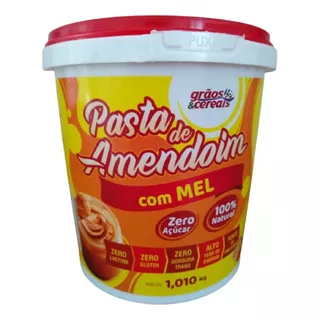 Pasta De Amendoim Com Mel - Grãos E Cereais - 1 Kg 