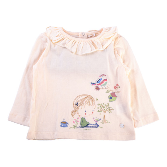 Polo M/l   Bebe Niña Blanco