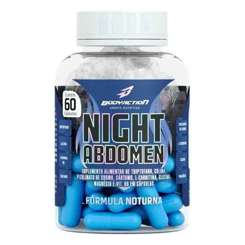 Termogénico Night Abdomen Bodyaction 60 Tabletas Sabor Neutro
