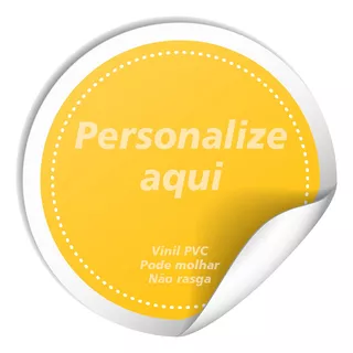 200 Adesivos Personalizados 4x4cm Não Rasga E Pode Molhar