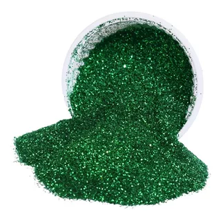 Glitter Purpurina Pó Brilho - Decoração - Preto - 250g Cor Verde-escuro