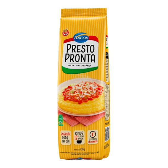 Polenta Instantanea Harina De Maíz Presto Pronta Arcor 730 Gr