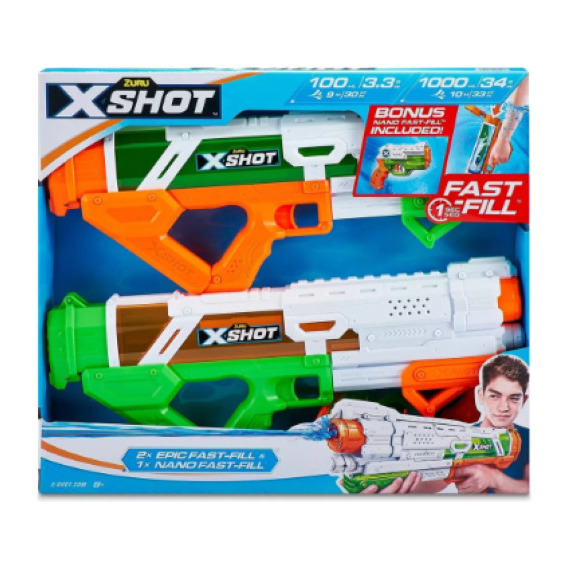 Pistola Agua Zuru X Shot Epic Fast-fill Lanzador 1000ml