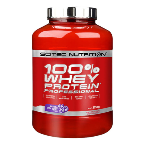 Proteina 100% Whey Professional 78 Serv. - Scitec Nutrition Sabor Vainilla Berries