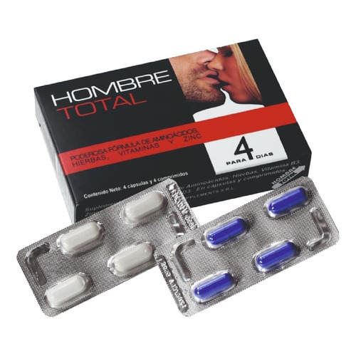 Suplemento Vigorizante Masculino Natural Hombre Total X 4 U Sabor Neutro