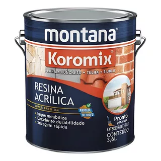 Resina Acrilica Incolor Fosco Koromix 3,6l - Montana