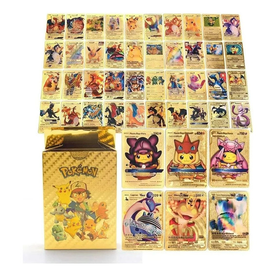 Mazo De 55 Cartas Doradas Pokemon Tcg Coleccionable Ltf Shop
