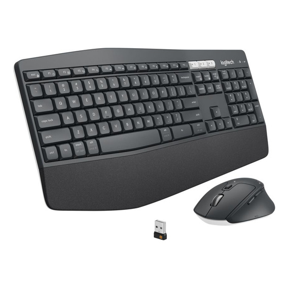 Kit De Teclado Y Mouse Inalámbrico Logitech Mk850 Español Color Negro