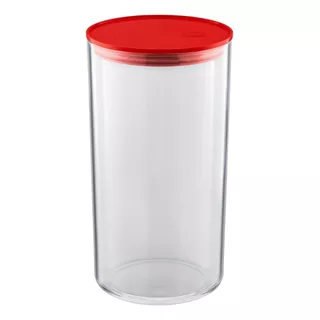 Porta Mantimento Organizador Cozinha Hermético 1,9 Litros Uz Cor Vermelho