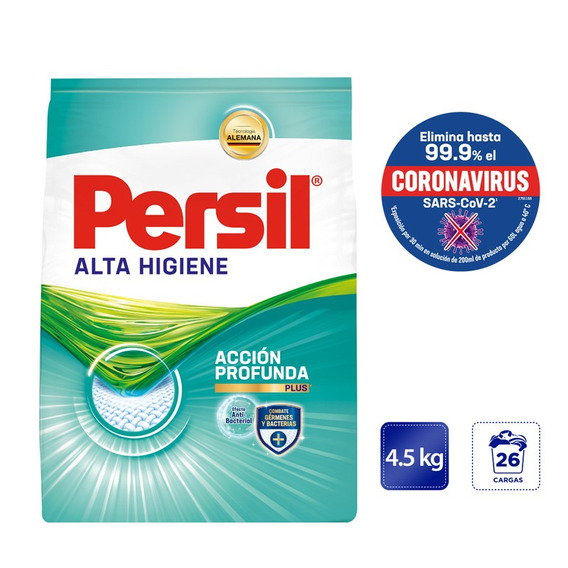 Detergente En Polvo Persil Alta Higiene Acción Profunda 4.5k