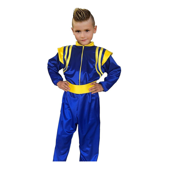 Disfraz De Timbiriche De Niña Y Niño - Traje Azul Y Amarillo Baile Escolar - Traje Retro Ochentas - Disfraces Para Niñas Y Niños - Disfraz De Los 80s