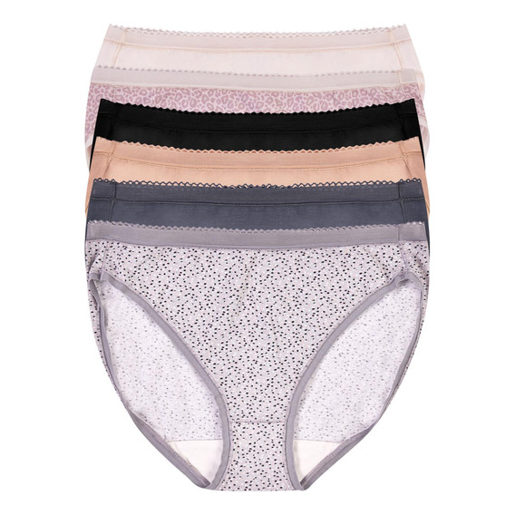 Paquete De 6 Panties Corte Francés Ilusión 79001