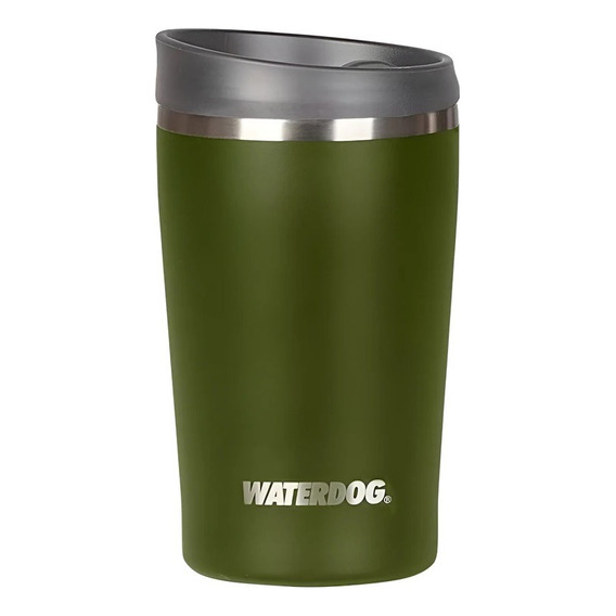 Vaso Taza Térmica Tapa Hermética Waterdog American 380 Ml Cc Color Verde