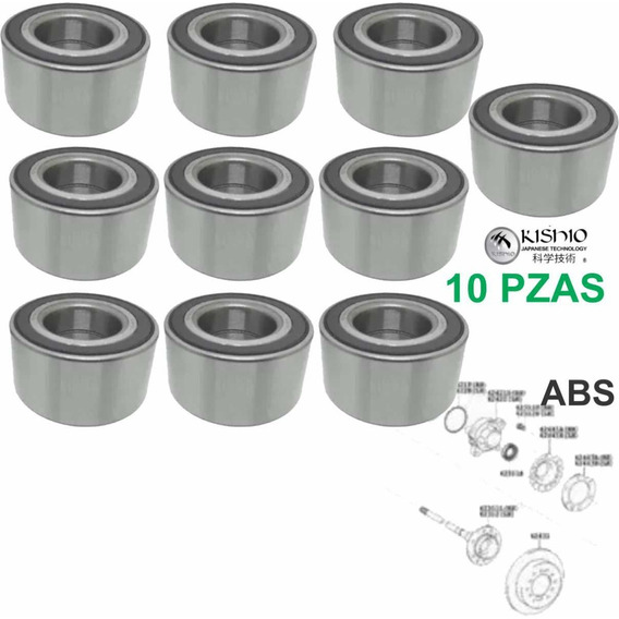 10 Baleros Traseros Dobles Con Abs Toyota Hilux 2015-2019