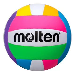 Bola De Vôlei Molten Ms500 Neon Cor Branco Amarelo Rosa Azul