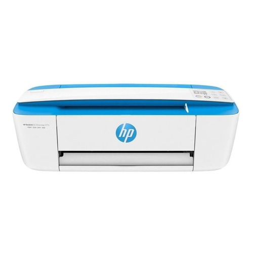 Impresora a color multifunción HP Deskjet Ink Advantage 3775 con wifi blanca y azul 200V - 240V