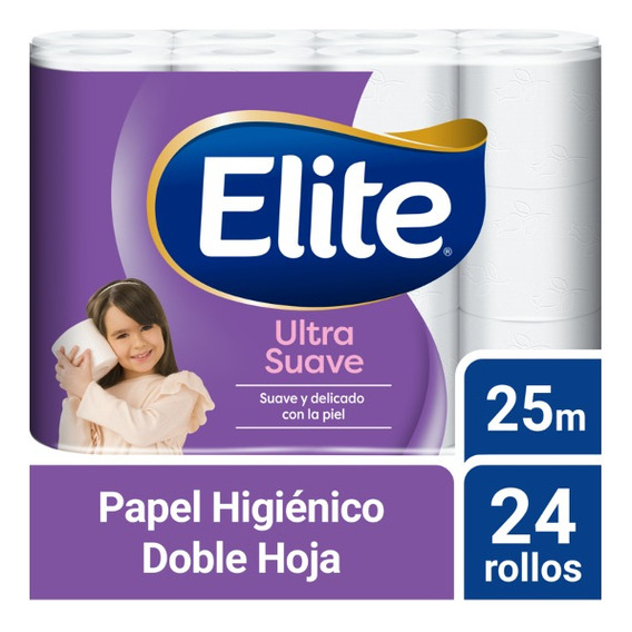 Papel Higiénico Elite Doble Hoja 24 Un X 25 Mt