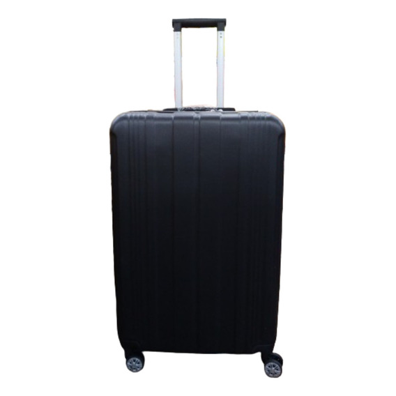 Valija Viaje Maleta Rígida Grande 4 Ruedas Resistente Carry Color Negro Mate Rayas