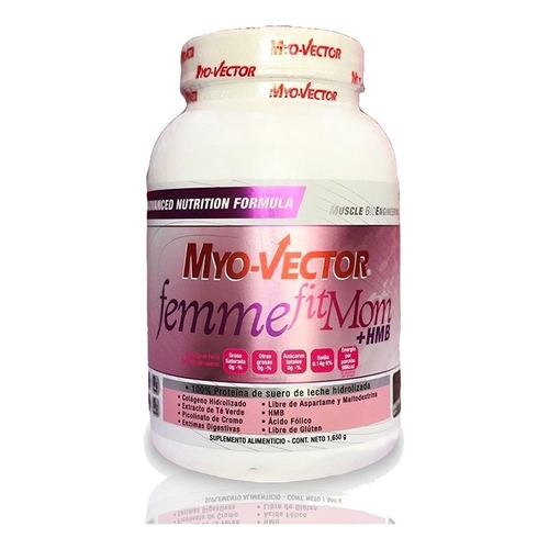 Myovector Femme Fit Mom 1.650 Kg 3.63 Lbs 50 Servicios Sabor Capuccino