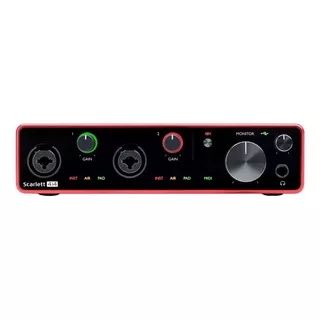 Interface De Audio Focusrite Scarlett 4i4 3rd Geração Usb Cor Vermelho 220v