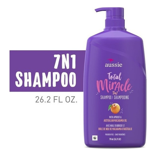 Aussie Total Miracle Shampoo, Paraben Free 778 Ml Importado 