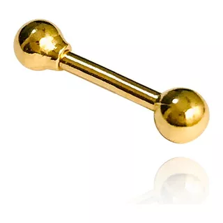 Piercing De Orelha Reto Bolinha 3mm Ouro 18k 750