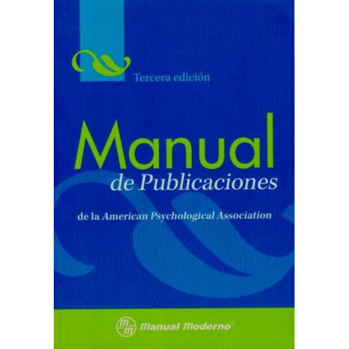 Apa Manual De Publicaciones, De Apa. Editorial Manual Moderno En Español