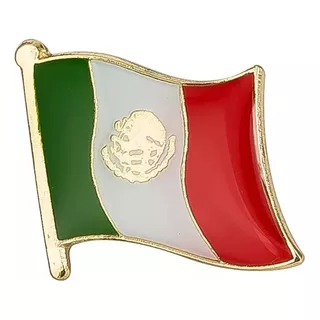 Pin Metalico Broche Bandera México Pasaporte Pais Adorno