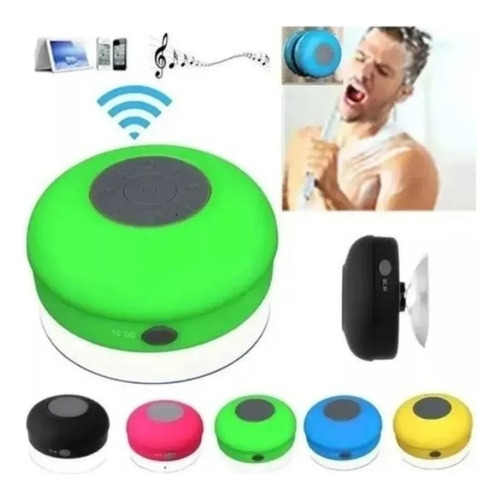 Parlante Bluetooth Resistente Al Agua Manos Libres Para Baño Color Verde