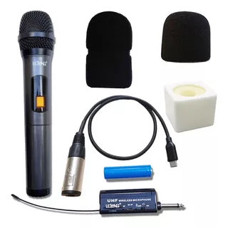 Kit Reportagem Microfone Sem Fio No Celular Tipo C