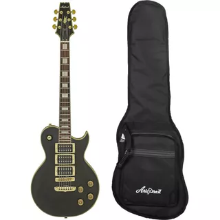 Guitarra Les Paul Aria Pro Ii Pe-350pf Aged Black + Bag