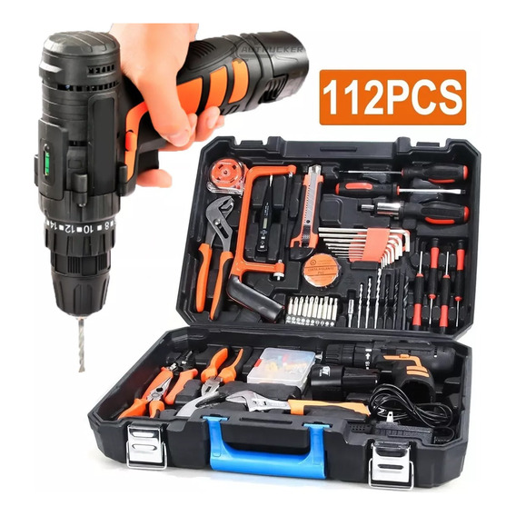 Kit De Herramientas Con Inalambricos Taladro Eléctrico112pcs