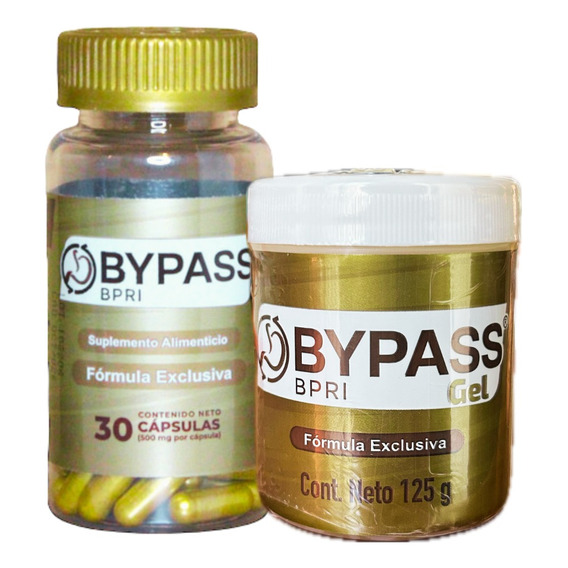 Bypass 30 Caps + Gel 125g Inhibidor De Apetito 100% Natural