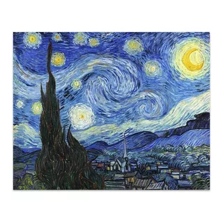 Cuadro Canvas Noche Estrellada Vincent Van Gogh 64x80 M Y C 