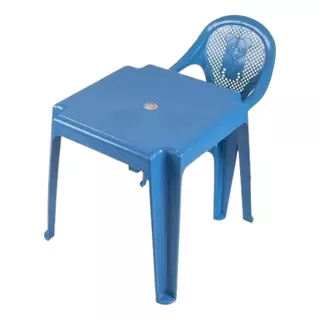 Mesa E Cadeira Infantil Azul Rosa Criança Piquenique Estudo