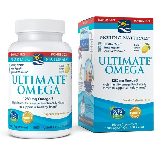 Ultimate Omega-3 Nordic Naturals 1280 Mg Sabor Limón 90 Caps