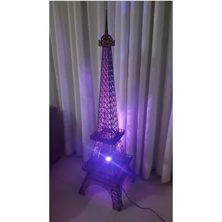 Kit 2 Luminária Torre Eiffel 1,80 Metros Altura Mdf Cru