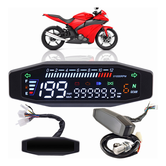 Velocímetro Led Digital Tablero Universal Para Motocicleta