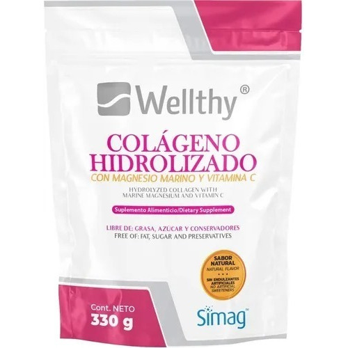 Suplemento en polvo Wellthy  Colágeno Hidrolizado Colageno Hidrolizado con Magnesio Marino y vitamina C