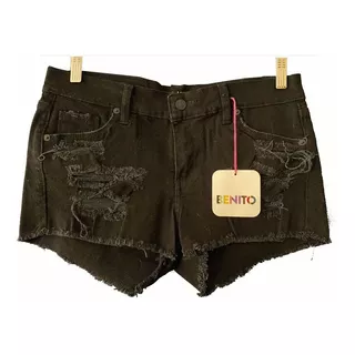 Shorts Boyfriend Negro Blanco Mod. Calamar Benito $ C/ U