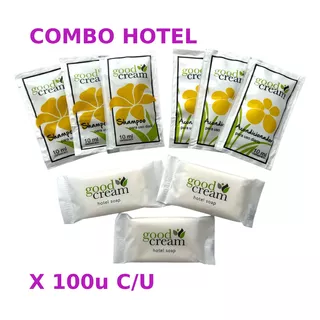 Combo Hotelero Good Cream Shampoo Acond Jabon X100 C/u Hotel