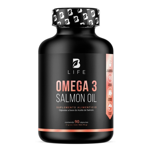 Omega 3 De Salmón 90 Cápsulas (epa - Dha). Salmon Oil B Life