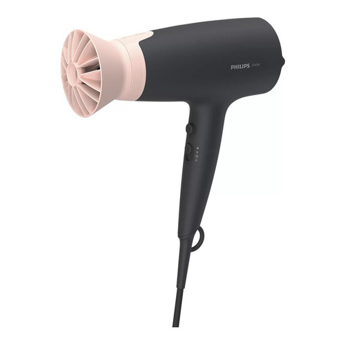 Secadora de cabello Philips 3000 Series BHD350/10 negra y rosa 220V - 240V