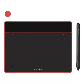 Mesa Digitalizadora Xp-pen Deco Fun S Vermelha Pequena Cor Vermelho