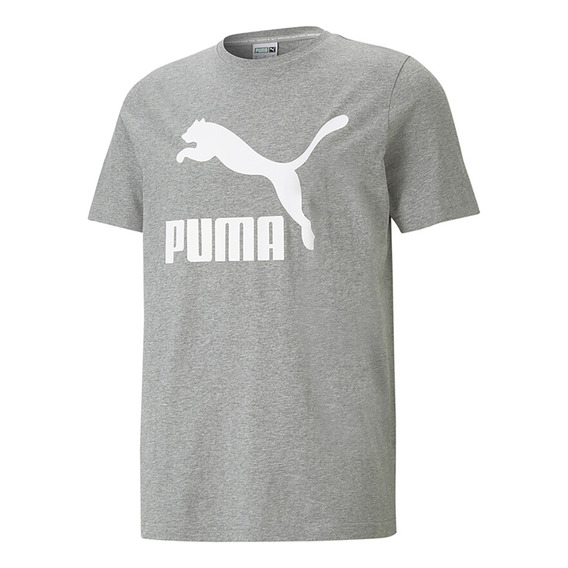 Camiseta Puma Classics Logo  Hombre - Gris