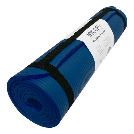 Colchoneta Hygge Mat Nbr 8mm antideslizante yoga pilates fitness color Azul